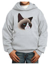 Cute Disgruntled Siamese Cat Youth Hoodie Pullover Sweatshirt-Youth Hoodie-TooLoud-Ash-XS-Davson Sales