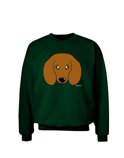 Cute Doxie Dachshund Dog Adult Dark Sweatshirt by TooLoud-Sweatshirts-TooLoud-Deep-Forest-Green-Small-Davson Sales