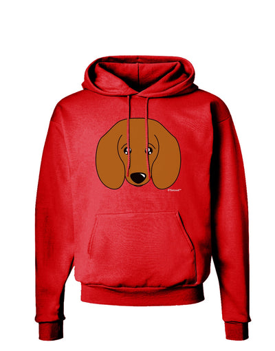 Cute Doxie Dachshund Dog Dark Hoodie Sweatshirt by TooLoud-Hoodie-TooLoud-Red-Small-Davson Sales