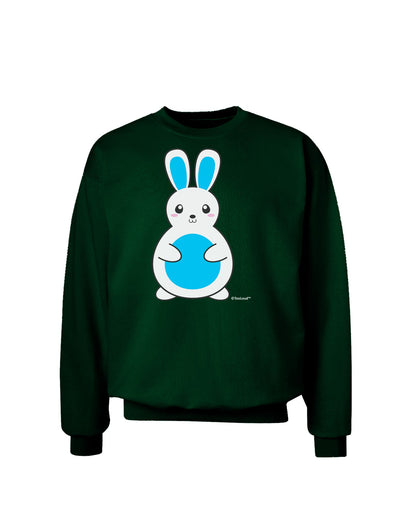 Cute Easter Bunny - Blue Adult Dark Sweatshirt by TooLoud-Sweatshirts-TooLoud-Deep-Forest-Green-Small-Davson Sales