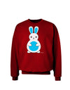 Cute Easter Bunny - Blue Adult Dark Sweatshirt by TooLoud-Sweatshirts-TooLoud-Deep-Red-Small-Davson Sales