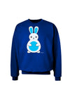 Cute Easter Bunny - Blue Adult Dark Sweatshirt by TooLoud-Sweatshirts-TooLoud-Deep-Royal-Blue-Small-Davson Sales