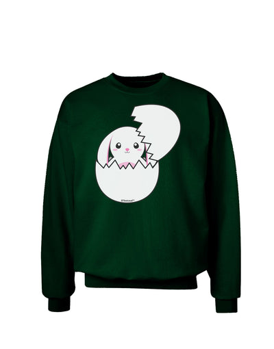 Cute Easter Bunny Hatching Adult Dark Sweatshirt by TooLoud-Sweatshirts-TooLoud-Deep-Forest-Green-Small-Davson Sales