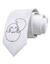 Cute Easter Bunny Hatching Printed White Necktie by TooLoud