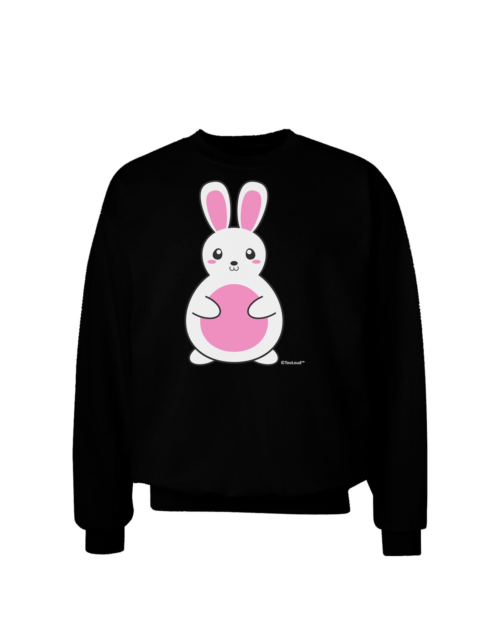 Cute Easter Bunny - Pink Adult Dark Sweatshirt by TooLoud-Sweatshirts-TooLoud-Black-Small-Davson Sales