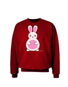 Cute Easter Bunny - Pink Adult Dark Sweatshirt by TooLoud-Sweatshirts-TooLoud-Deep-Red-Small-Davson Sales