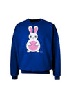 Cute Easter Bunny - Pink Adult Dark Sweatshirt by TooLoud-Sweatshirts-TooLoud-Deep-Royal-Blue-Small-Davson Sales