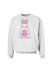 Cute Easter Bunny - Pink Sweatshirt by TooLoud-Sweatshirts-TooLoud-White-Small-Davson Sales