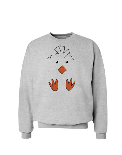 Cute Easter Chick Face Sweatshirt-Sweatshirts-TooLoud-AshGray-Small-Davson Sales