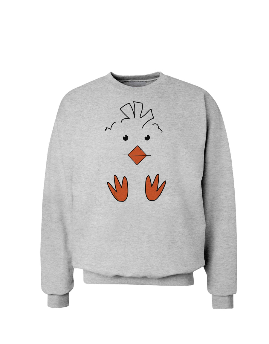 Cute Easter Chick Face Sweatshirt-Sweatshirts-TooLoud-White-Small-Davson Sales