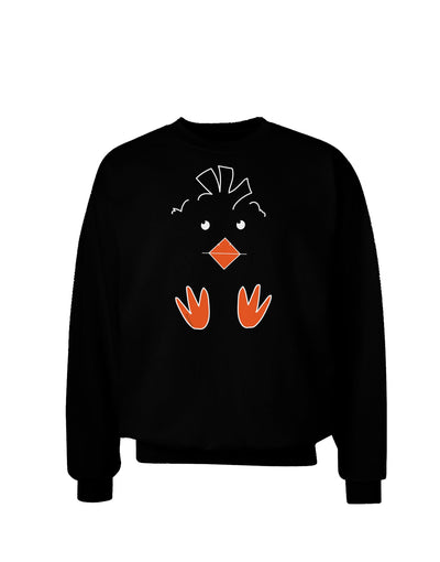 Cute Easter Chick Face Sweatshirt-Sweatshirts-TooLoud-Black-Small-Davson Sales