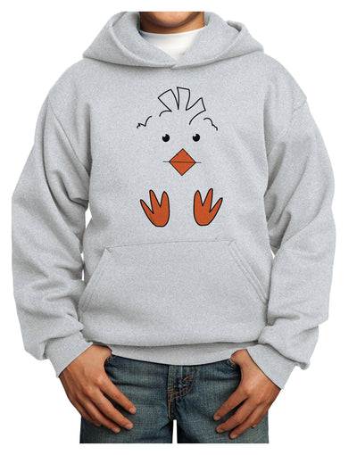 Cute Easter Chick Face Youth Hoodie Pullover Sweatshirt-Youth Hoodie-TooLoud-Ash-XS-Davson Sales