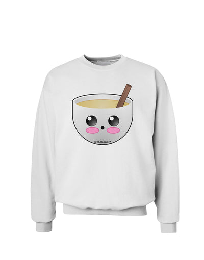 Cute Egg Nog Design - Sweatshirt by TooLoud-Sweatshirts-TooLoud-White-Small-Davson Sales