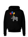 Cute Elephant with Balloons Dark Hoodie Sweatshirt-Hoodie-TooLoud-Black-Small-Davson Sales