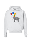 Cute Elephant with Balloons Hoodie Sweatshirt-Hoodie-TooLoud-White-Small-Davson Sales