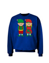 Cute Elf Couple Christmas Adult Dark Sweatshirt-Sweatshirts-TooLoud-Deep-Royal-Blue-Small-Davson Sales