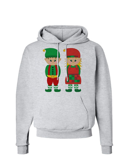 Cute Elf Couple Christmas Hoodie Sweatshirt-Hoodie-TooLoud-AshGray-Small-Davson Sales