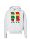 Cute Elf Couple Christmas Hoodie Sweatshirt-Hoodie-TooLoud-White-Small-Davson Sales