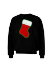 Cute Faux Applique Christmas Stocking Adult Dark Sweatshirt-Sweatshirts-TooLoud-Black-Small-Davson Sales