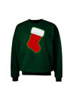 Cute Faux Applique Christmas Stocking Adult Dark Sweatshirt-Sweatshirts-TooLoud-Deep-Forest-Green-Small-Davson Sales