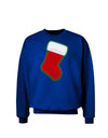 Cute Faux Applique Christmas Stocking Adult Dark Sweatshirt-Sweatshirts-TooLoud-Deep-Royal-Blue-Small-Davson Sales