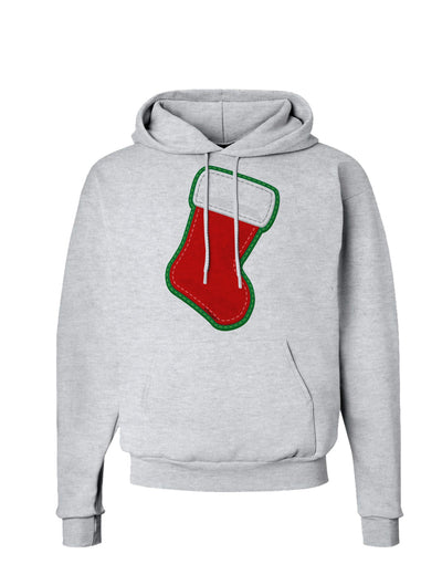 Cute Faux Applique Christmas Stocking Hoodie Sweatshirt-Hoodie-TooLoud-AshGray-Small-Davson Sales