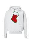 Cute Faux Applique Christmas Stocking Hoodie Sweatshirt-Hoodie-TooLoud-White-Small-Davson Sales