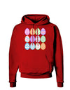 Cute Faux Applique Easter Eggs Dark Hoodie Sweatshirt-Hoodie-TooLoud-Red-Small-Davson Sales