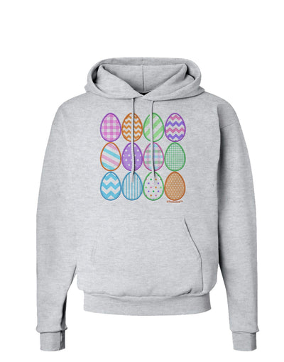 Cute Faux Applique Easter Eggs Hoodie Sweatshirt-Hoodie-TooLoud-AshGray-Small-Davson Sales