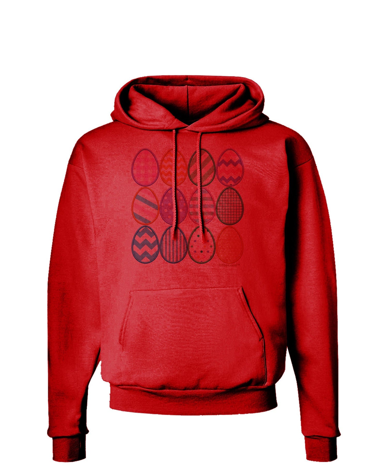 Cute Faux Applique Easter Eggs Hoodie Sweatshirt-Hoodie-TooLoud-Red-Small-Davson Sales
