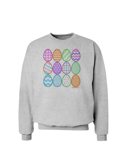 Cute Faux Applique Easter Eggs Sweatshirt-Sweatshirts-TooLoud-AshGray-Small-Davson Sales