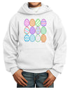 Cute Faux Applique Easter Eggs Youth Hoodie Pullover Sweatshirt-Youth Hoodie-TooLoud-White-XS-Davson Sales