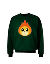 Cute Fireball Design Adult Dark Sweatshirt-Sweatshirts-TooLoud-Deep-Forest-Green-Small-Davson Sales