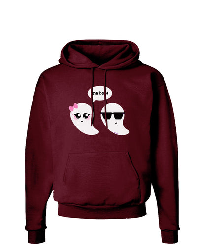 Cute Ghost Couple My Boo Halloween Dark Hoodie Sweatshirt-Hoodie-TooLoud-Maroon-Small-Davson Sales