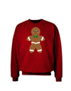 Cute Gingerbread Man Christmas Adult Dark Sweatshirt-Sweatshirts-TooLoud-Deep-Red-Small-Davson Sales