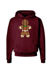 Cute Gingerbread Man Christmas Dark Hoodie Sweatshirt-Hoodie-TooLoud-Maroon-Small-Davson Sales