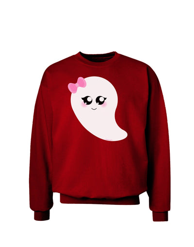 Cute Girl Ghost Halloween Adult Dark Sweatshirt-Sweatshirts-TooLoud-Deep-Red-Small-Davson Sales