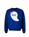 Cute Girl Ghost Halloween Adult Dark Sweatshirt-Sweatshirts-TooLoud-Deep-Royal-Blue-Small-Davson Sales