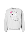 Cute Girl Ghost Halloween Sweatshirt-Sweatshirts-TooLoud-White-Small-Davson Sales