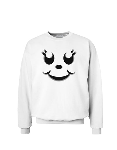 Cute Girl Jack O Lantern Pumpkin Face Sweatshirt-Sweatshirts-TooLoud-White-Small-Davson Sales