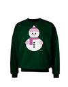 Cute Girl Snowman - Christmas Adult Dark Sweatshirt by TooLoud-Sweatshirts-TooLoud-Deep-Forest-Green-Small-Davson Sales