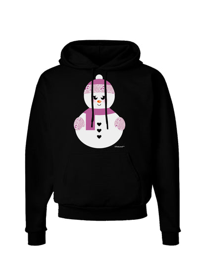 Cute Girl Snowman - Christmas Dark Hoodie Sweatshirt by TooLoud-Hoodie-TooLoud-Black-Small-Davson Sales