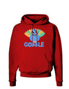 Cute Gobble Turkey Blue Dark Hoodie Sweatshirt-Hoodie-TooLoud-Red-Small-Davson Sales