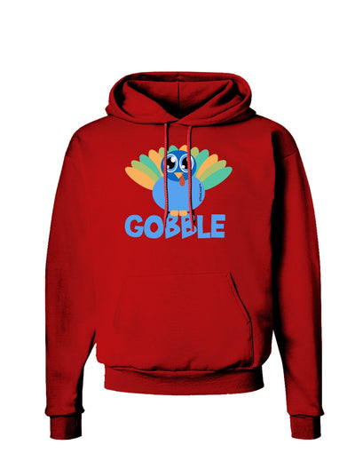 Cute Gobble Turkey Blue Dark Hoodie Sweatshirt-Hoodie-TooLoud-Red-Small-Davson Sales