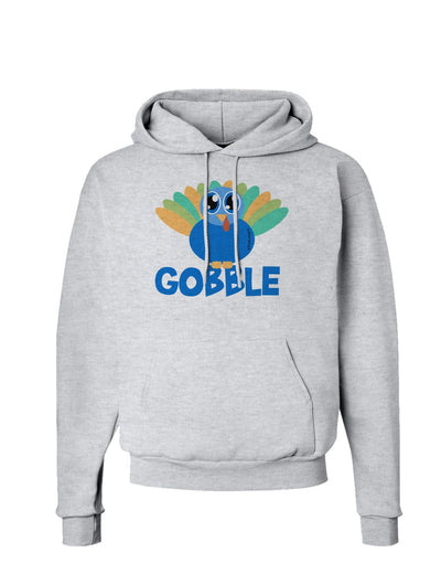 Cute Gobble Turkey Blue Hoodie Sweatshirt-Hoodie-TooLoud-AshGray-Small-Davson Sales