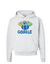 Cute Gobble Turkey Blue Hoodie Sweatshirt-Hoodie-TooLoud-White-Small-Davson Sales