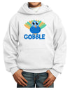 Cute Gobble Turkey Blue Youth Hoodie Pullover Sweatshirt-Youth Hoodie-TooLoud-White-XS-Davson Sales