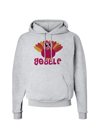 Cute Gobble Turkey Pink Hoodie Sweatshirt-Hoodie-TooLoud-AshGray-Small-Davson Sales