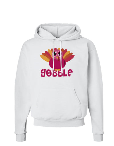 Cute Gobble Turkey Pink Hoodie Sweatshirt-Hoodie-TooLoud-White-Small-Davson Sales