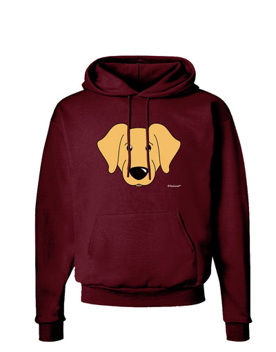 Cute Golden Retriever Dog Dark Hoodie Sweatshirt by TooLoud-Hoodie-TooLoud-Maroon-Small-Davson Sales